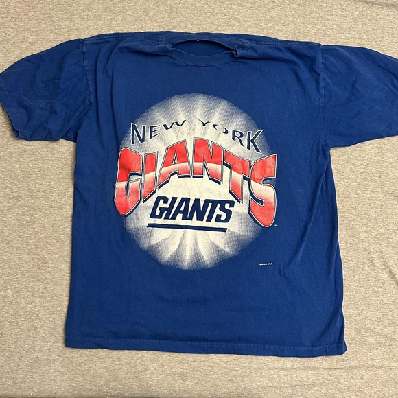 NFL Other - NY Giants New York NFL Giants Tee signed football tshirt in Blue